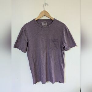Faherty Sunwashed Regenerative Pocket Tee - Graphite Men's Purple T-Shirt S Smal